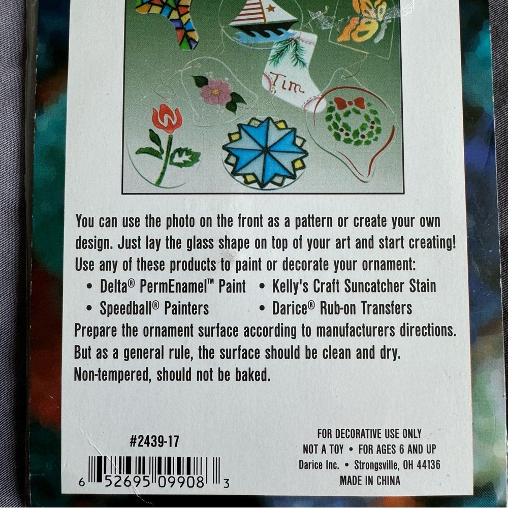 Two Sets of Darice Glass Impressions Sun Catcher or Ornament Kit Crafts Art - Picture 8 of 8